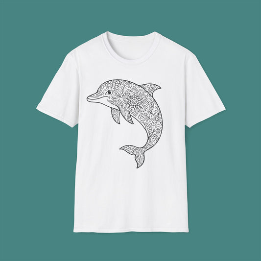 Intricate Mandala Dolphin Unisex T-Shirt