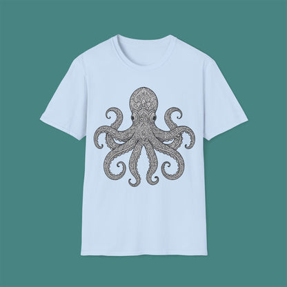 Intricate Mandala Octopus Unisex T-Shirt