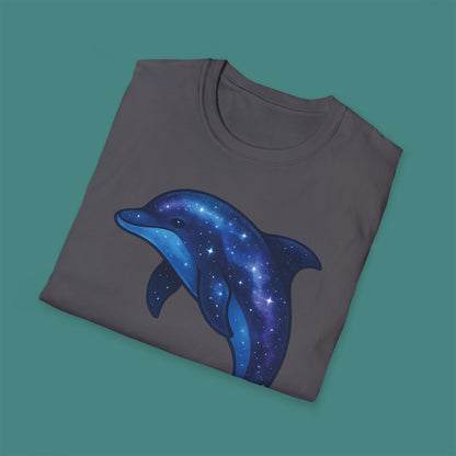Cosmic Galaxy Dolphin Unisex T-Shirt