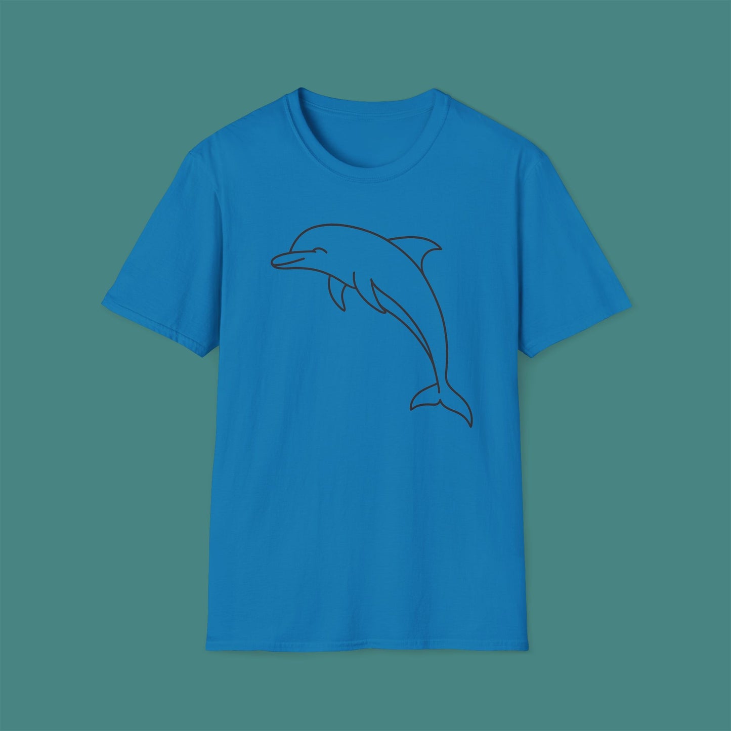 Minimalist Line Art Dolphin Unisex T-Shirt