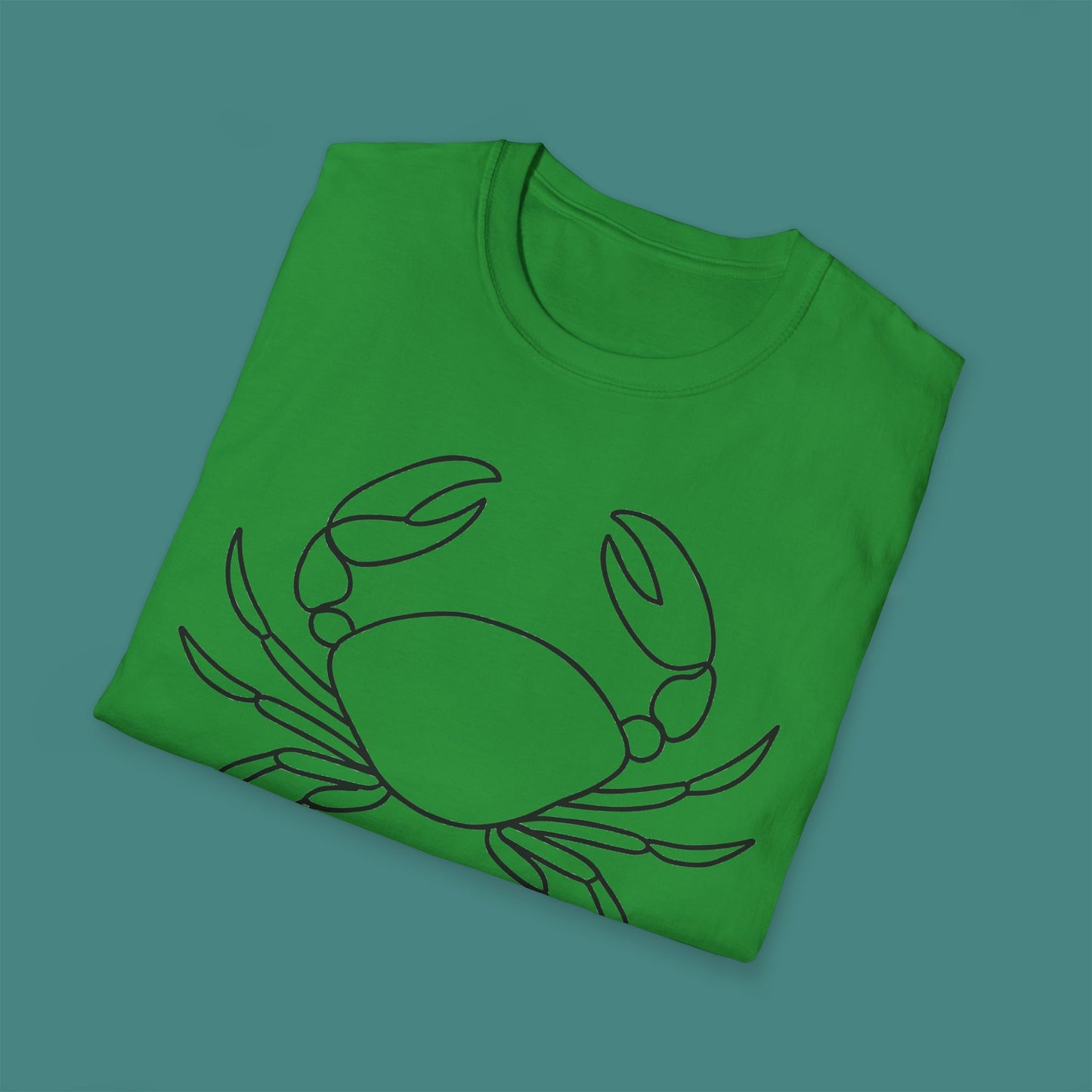 Minimalist Line Art Crab Unisex T-Shirt