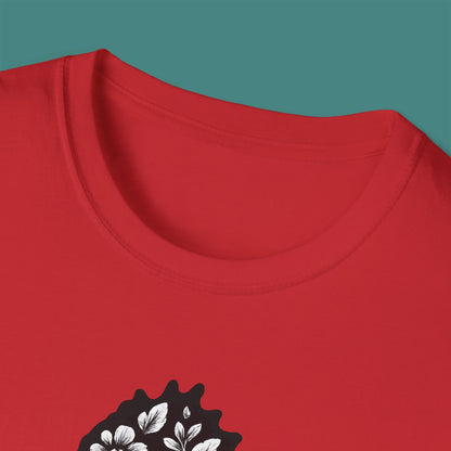 Floral Seahorse Silhouette Unisex T-Shirt