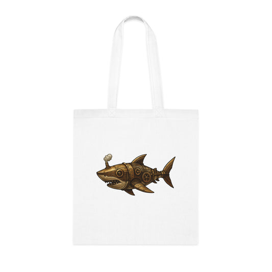 Steampunk Mechanical Shark Tote Bag