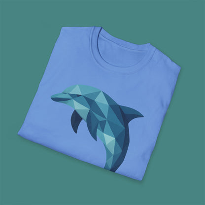 Geometric Polygon Dolphin Unisex T-Shirt