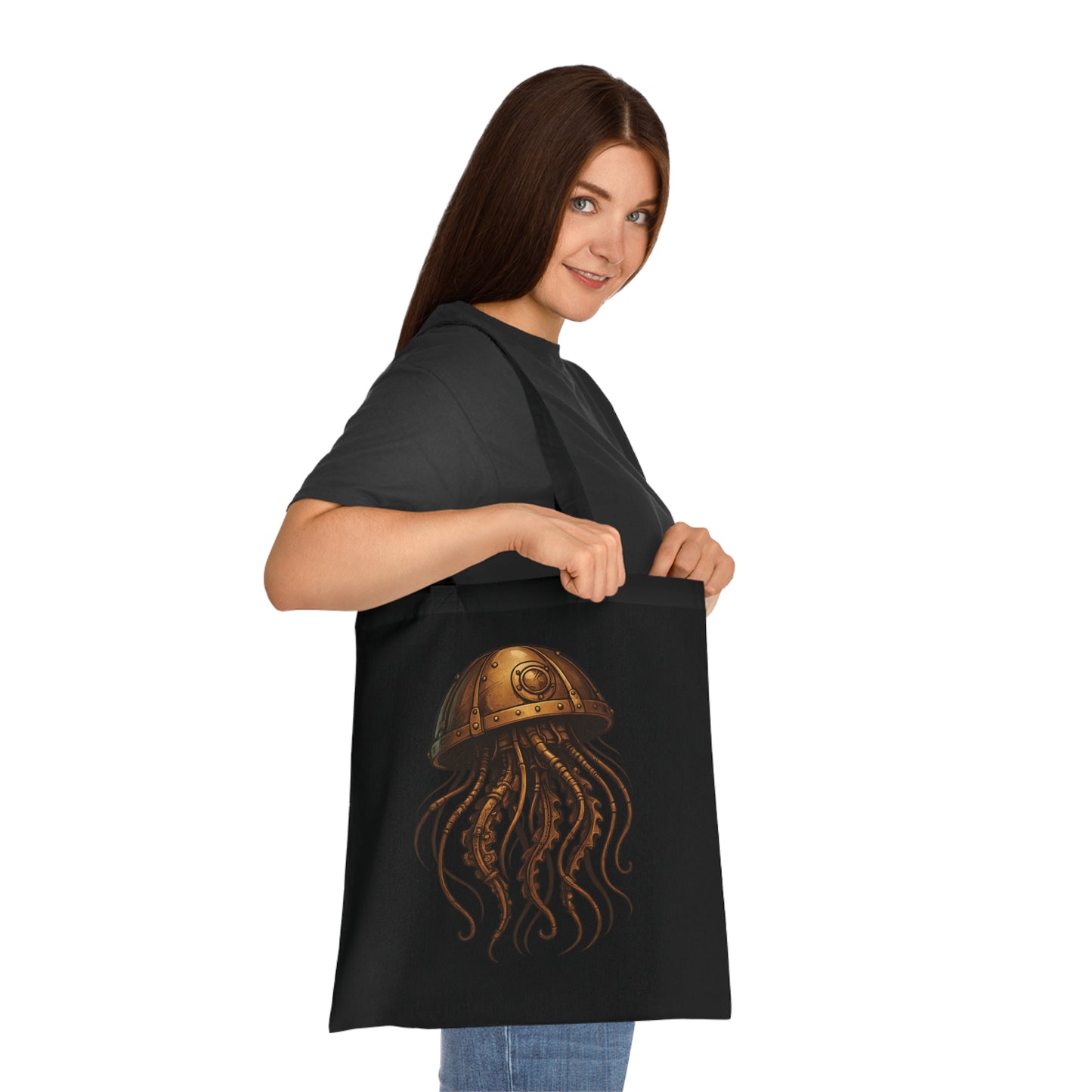 Steampunk Mechanical Jellyfish Tote Bag