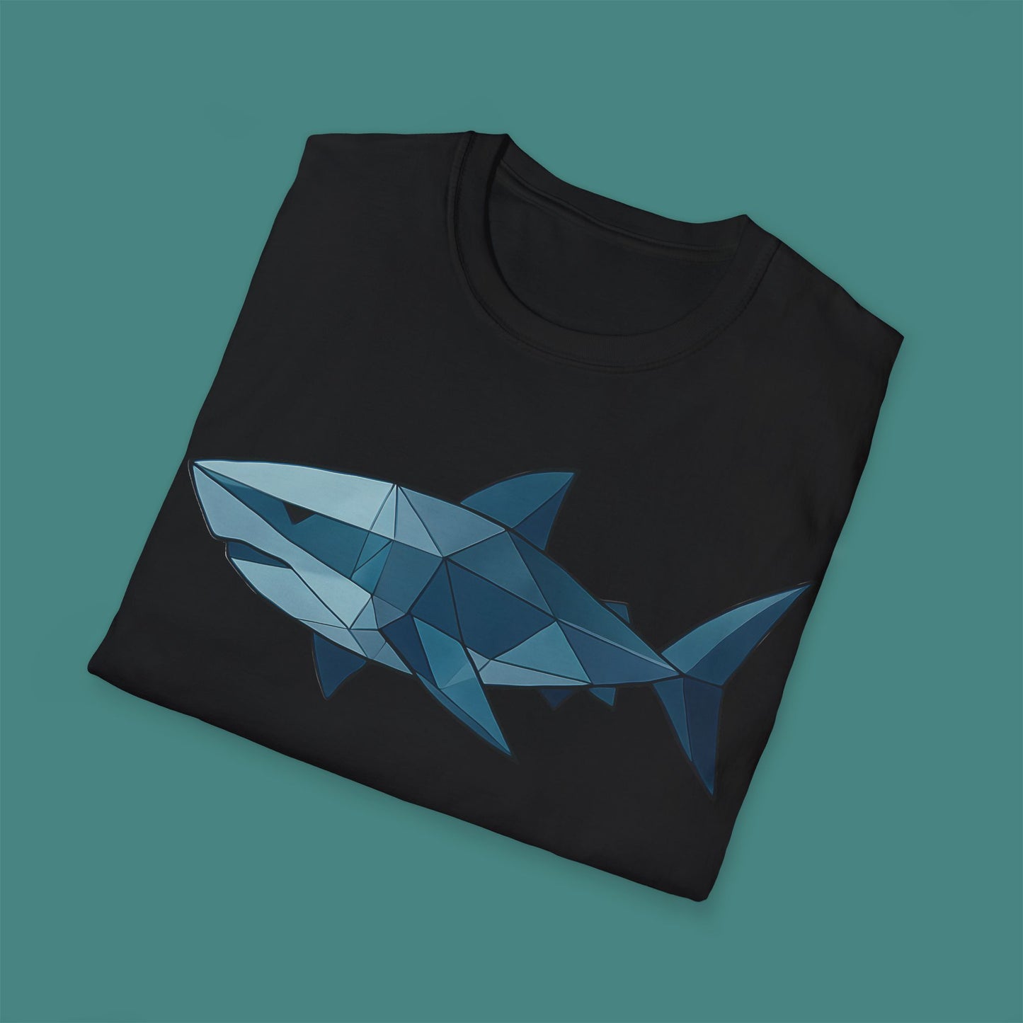 Geometric Polygon Shark Unisex T-Shirt