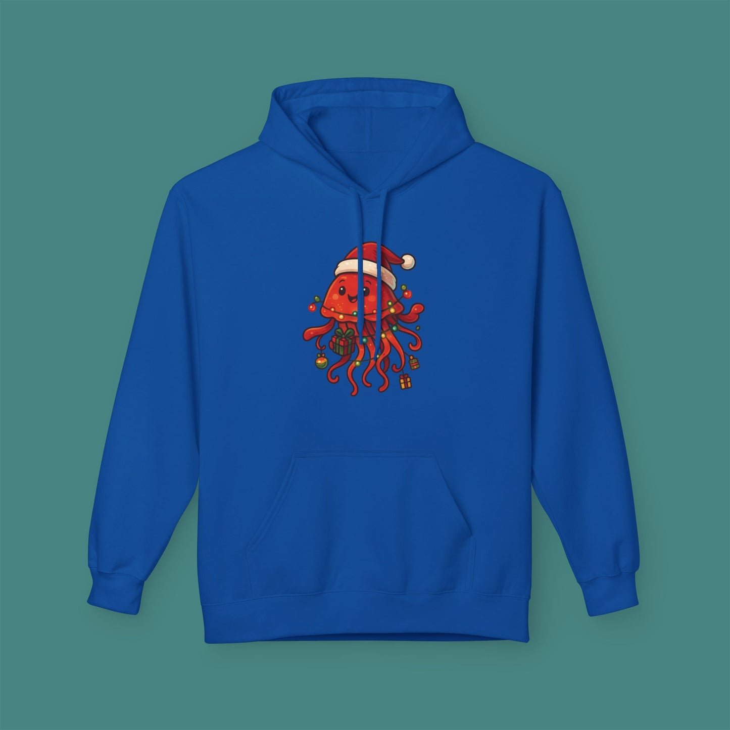 Christmas Jellyfish Fleece Unisex Hoodie