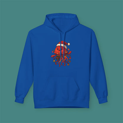 Christmas Jellyfish Fleece Unisex Hoodie