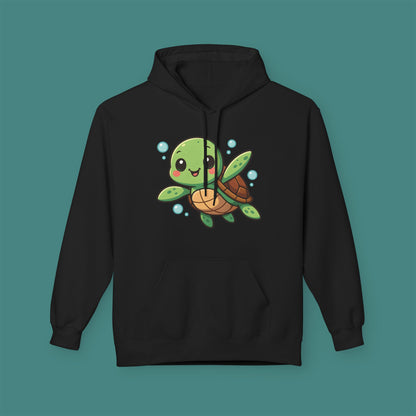 Cartoon Cute Turtle Fleece Unisex Hoodie