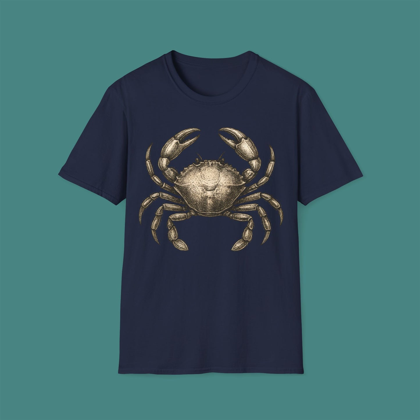Vintage Etching Crab Unisex T-Shirt