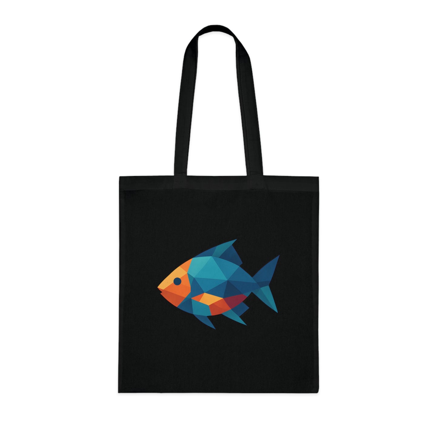 Geometric Polygon Fish Tote Bag