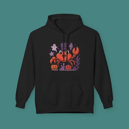Halloween Crab Fleece Unisex Hoodie