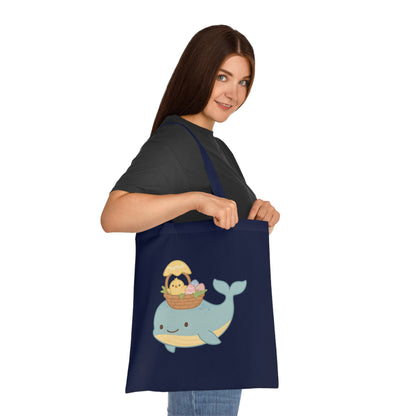 Easter Whale Tote Bag