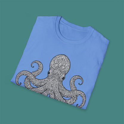 Intricate Mandala Octopus Unisex T-Shirt