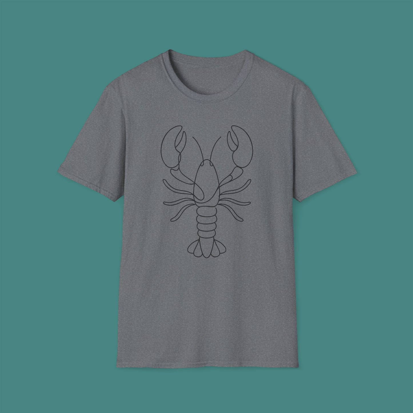 Minimalist Line Art Lobster Unisex T-Shirt