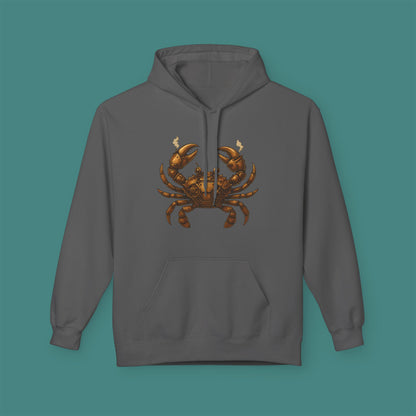 Steampunk Mechanical Crab Fleece Unisex Hoodie