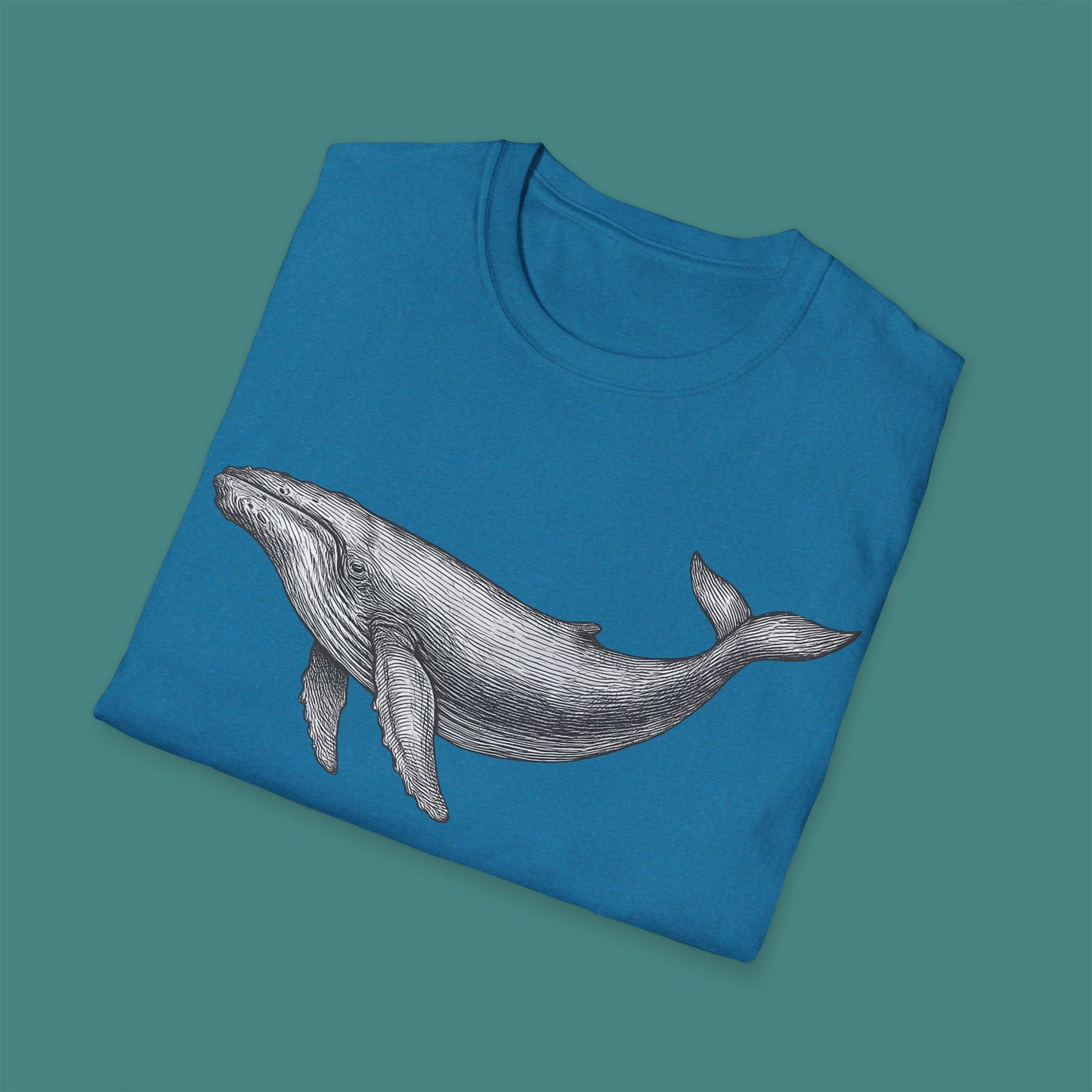 Vintage Etching Whale Unisex T-Shirt