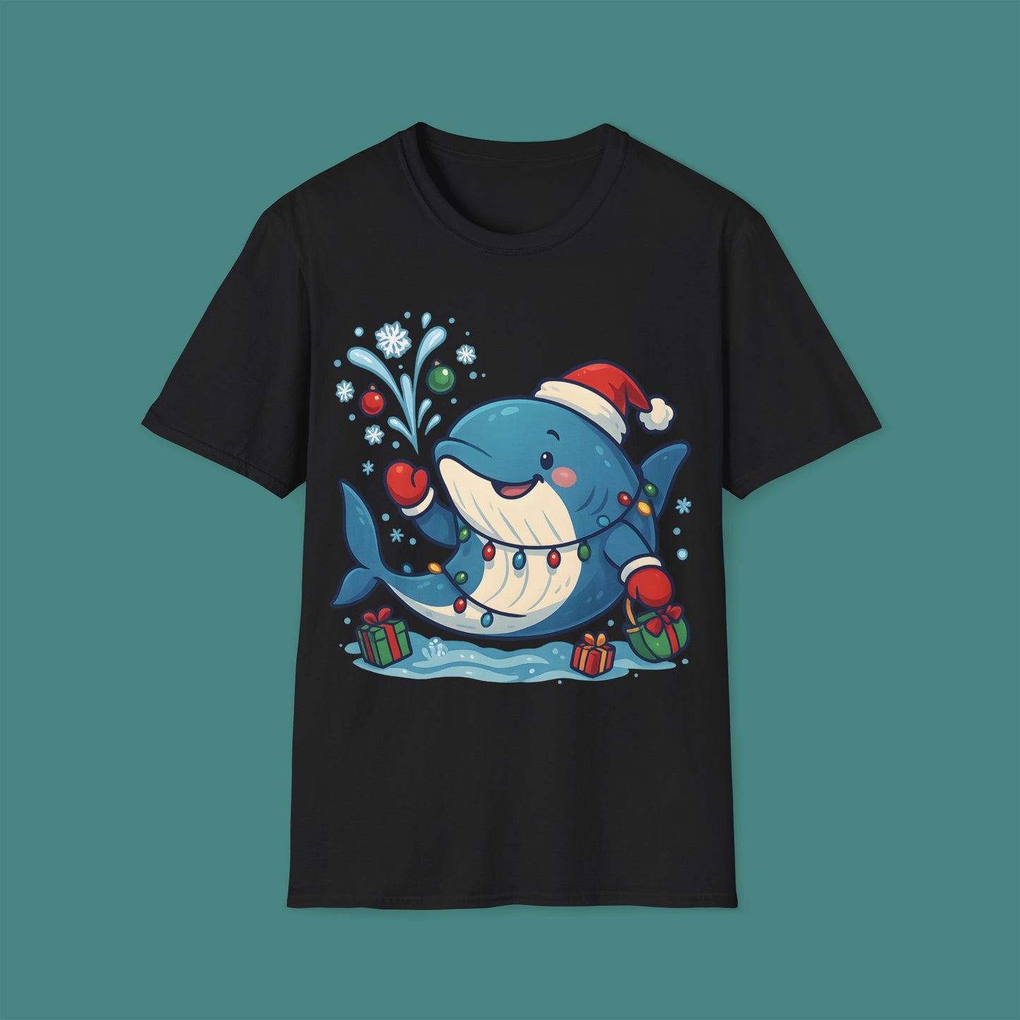 Christmas Whale Unisex T-Shirt