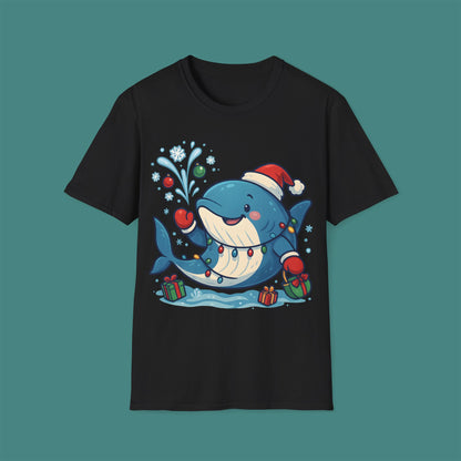 Christmas Whale Unisex T-Shirt