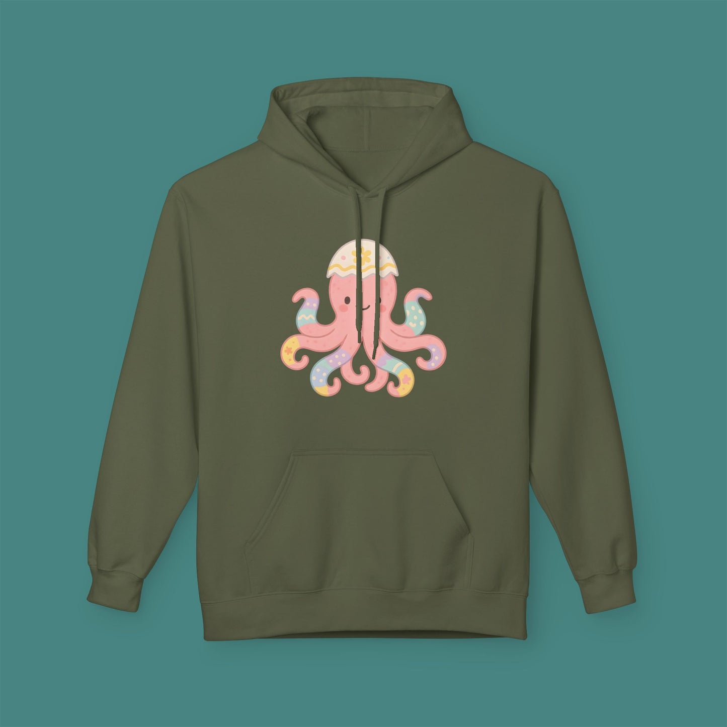 Easter Octopus Fleece Unisex Hoodie