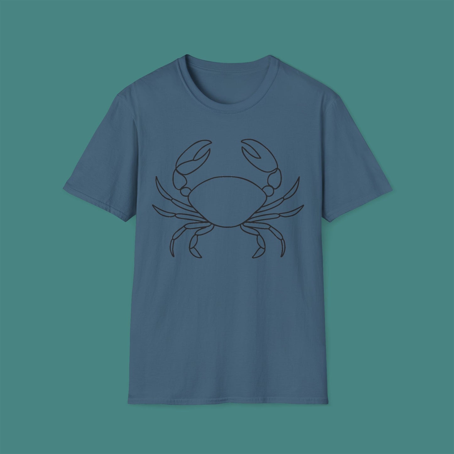 Minimalist Line Art Crab Unisex T-Shirt
