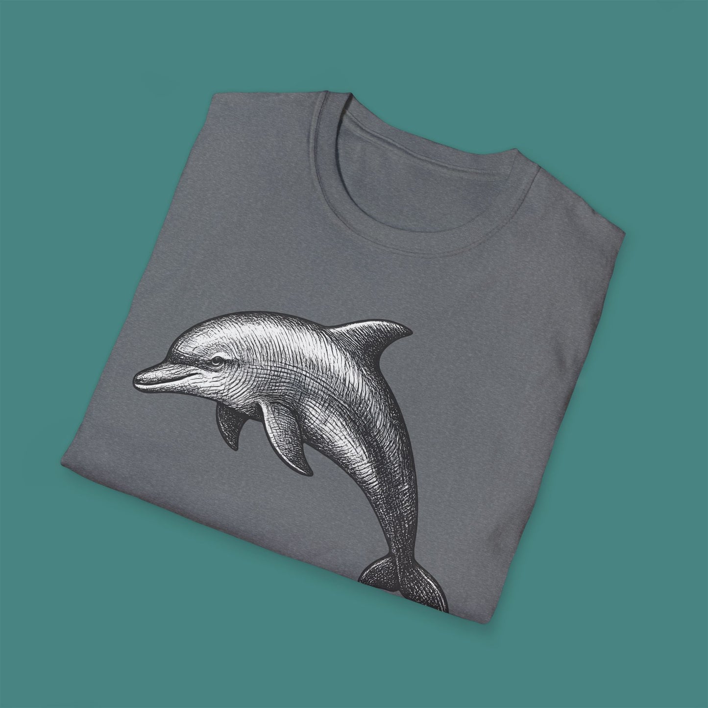 Vintage Etching Dolphin Unisex T-Shirt