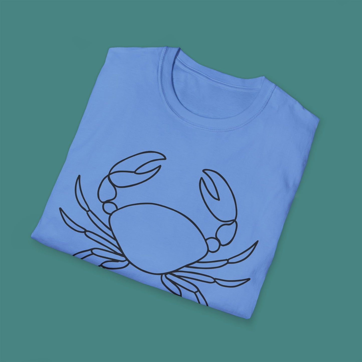 Minimalist Line Art Crab Unisex T-Shirt