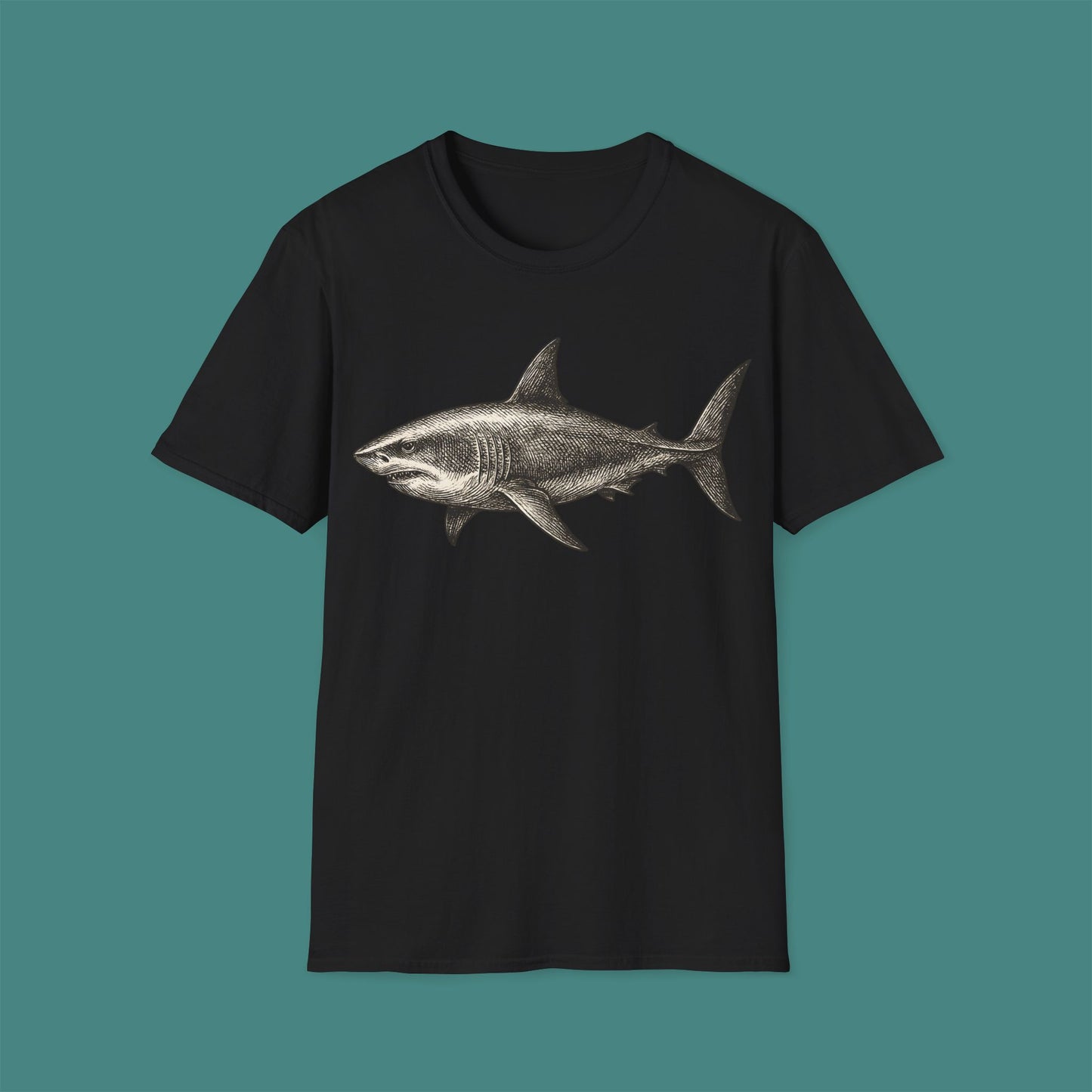 Vintage Etching Shark Unisex T-Shirt