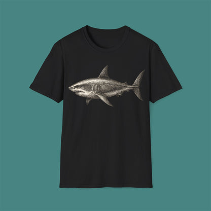 Vintage Etching Shark Unisex T-Shirt