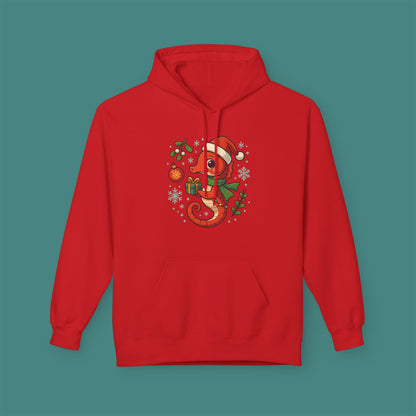 Christmas Seahorse Fleece Unisex Hoodie