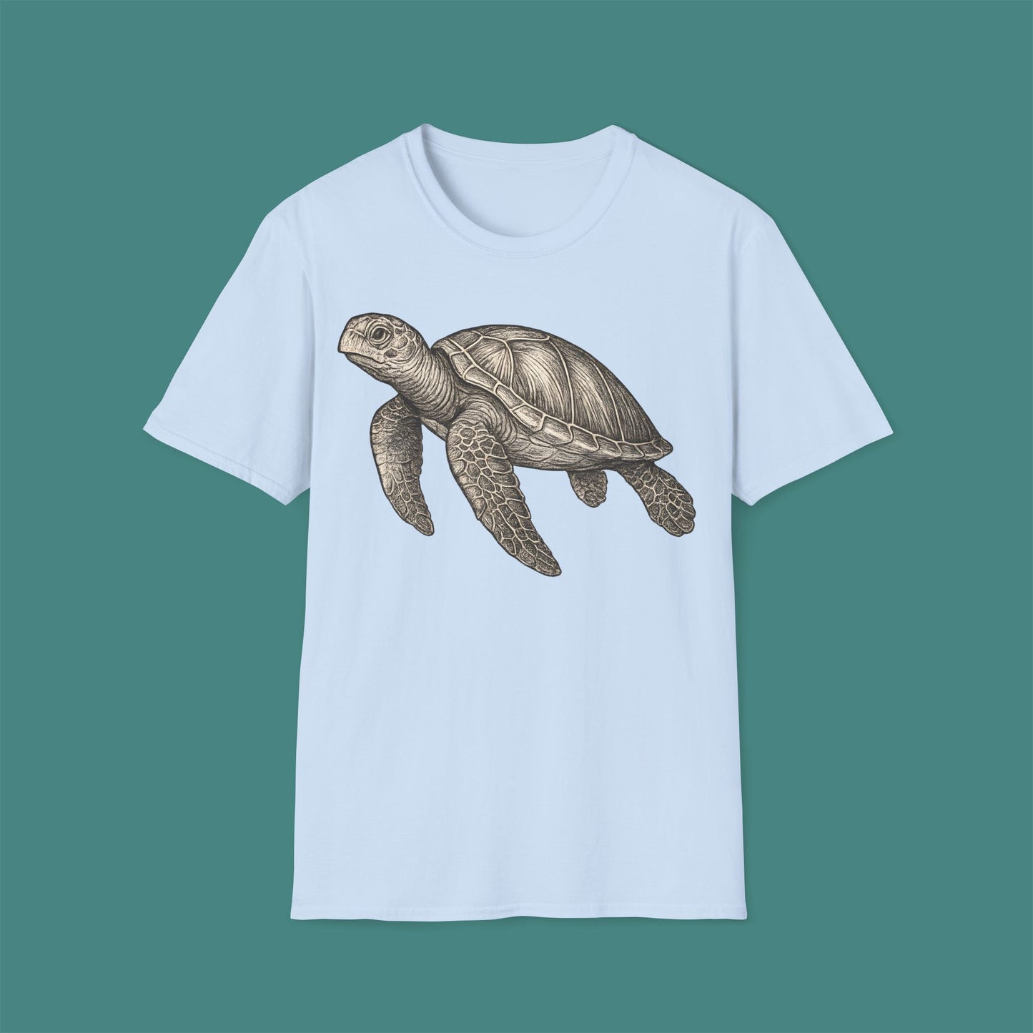 Vintage Etching Turtle Unisex T-Shirt