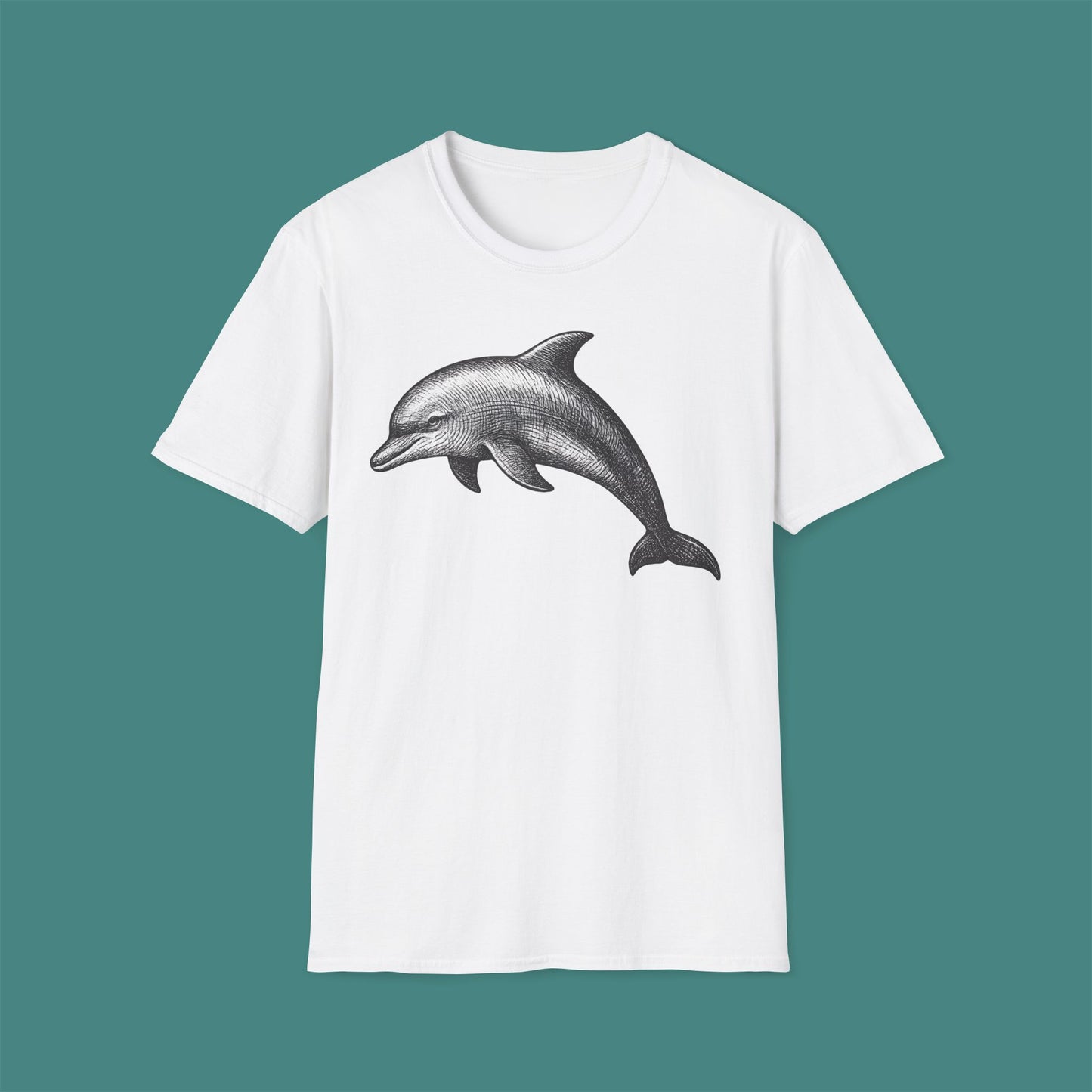 Vintage Etching Dolphin Unisex T-Shirt