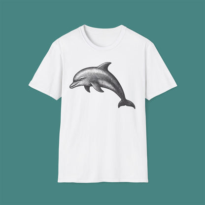 Vintage Etching Dolphin Unisex T-Shirt