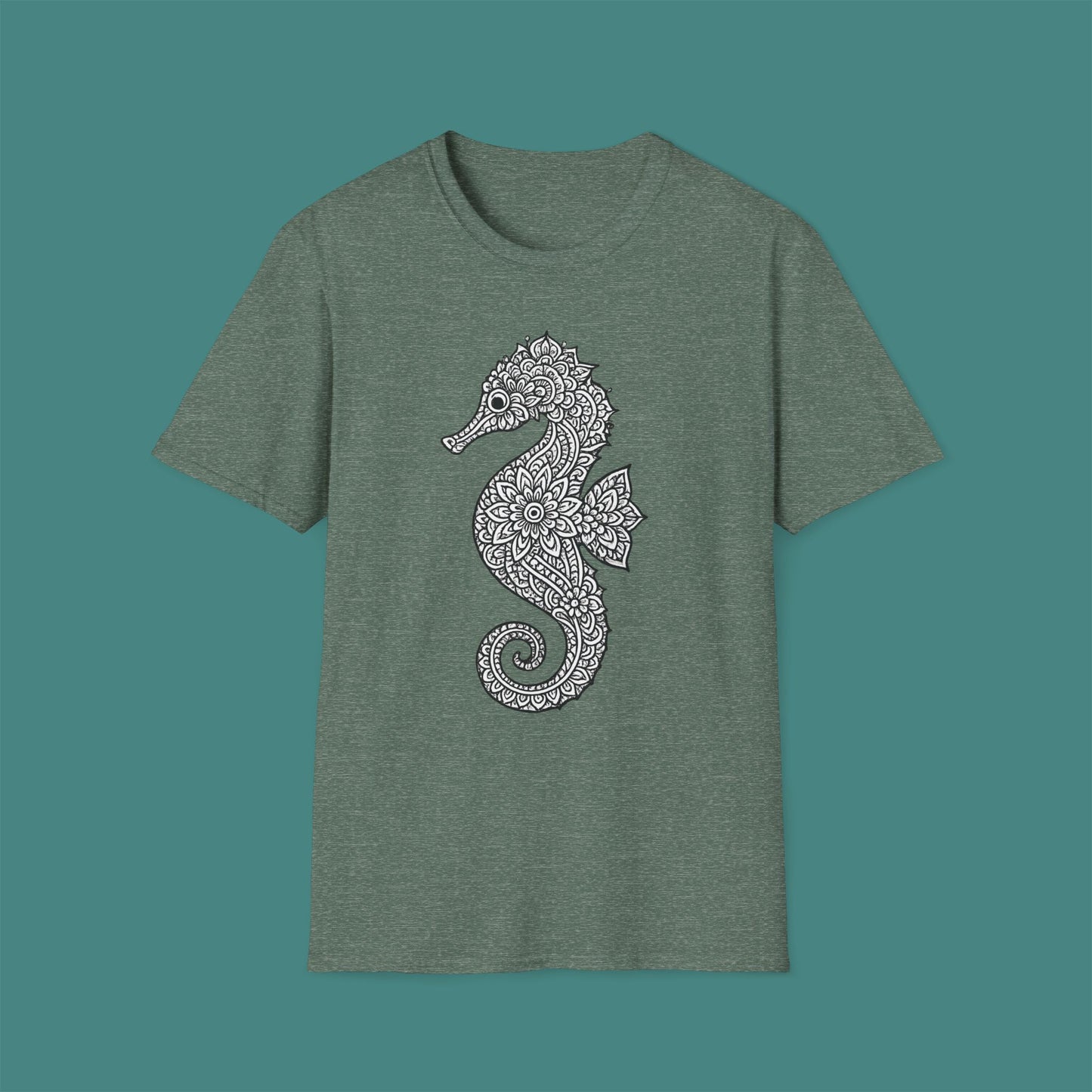 Intricate Mandala Seahorse Unisex T-Shirt