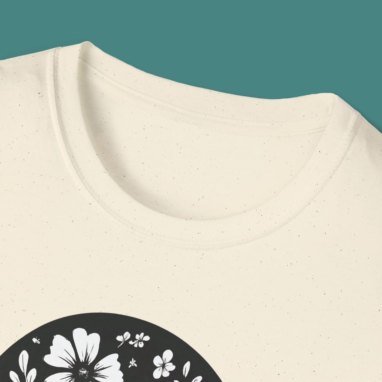 Floral Jellyfish Silhouette Unisex T-Shirt