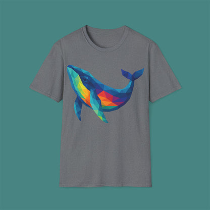 Geometric Polygon Whale Unisex T-Shirt