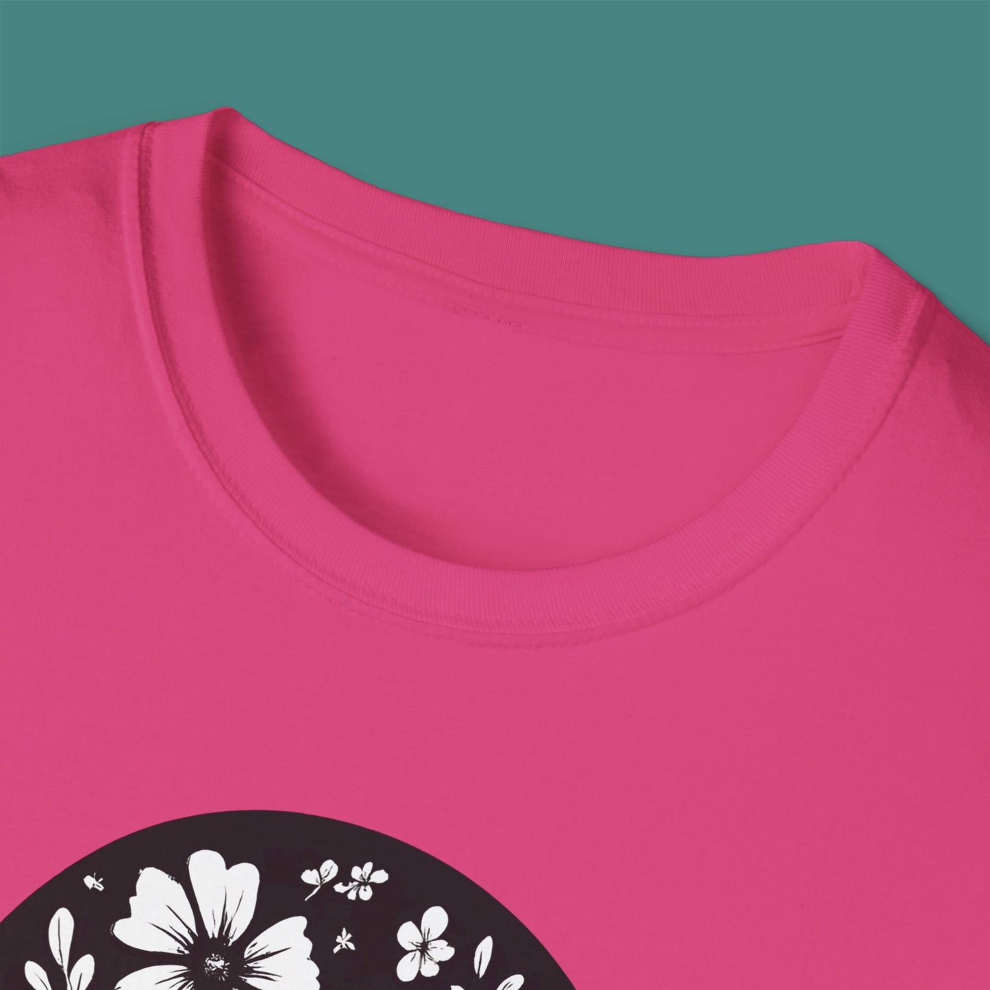 Floral Jellyfish Silhouette Unisex T-Shirt