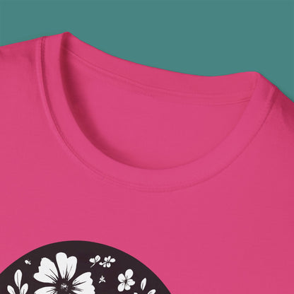 Floral Jellyfish Silhouette Unisex T-Shirt