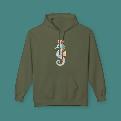 Easter Seahorse Fleece Unisex Hoodie
