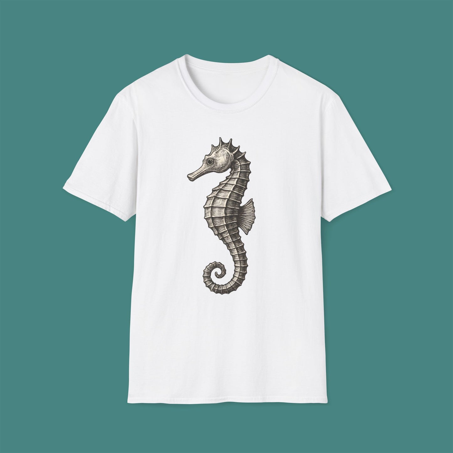 Vintage Etching Seahorse Unisex T-Shirt