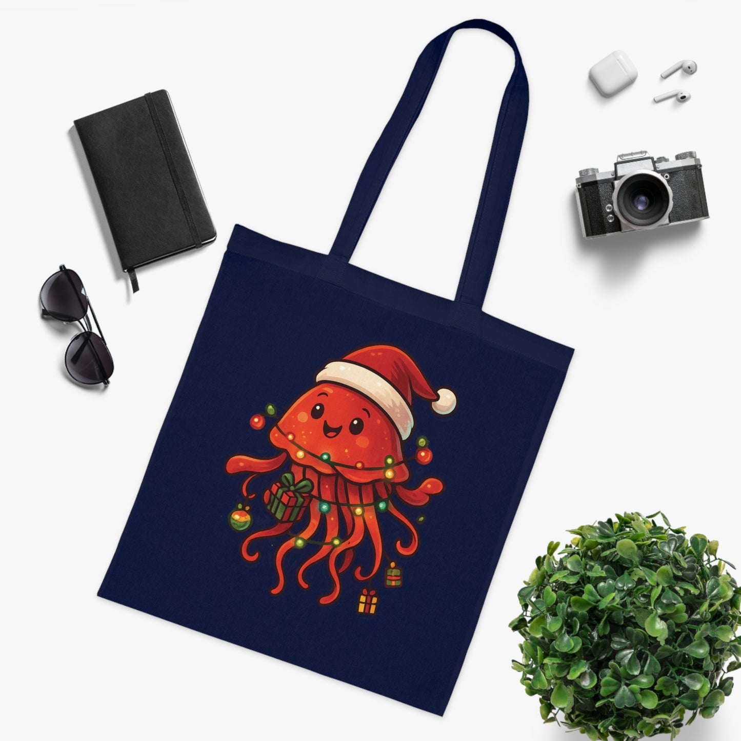 Christmas Jellyfish Tote Bag
