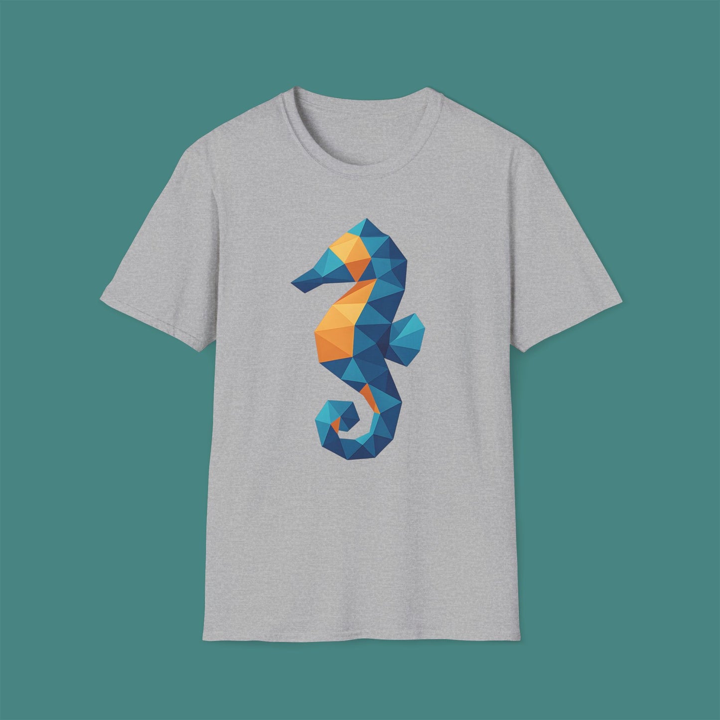 Geometric Polygon Seahorse Unisex T-Shirt