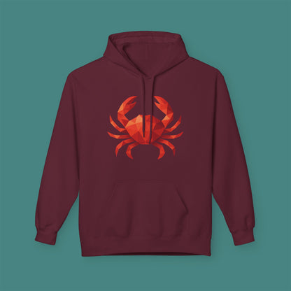 Geometric Polygon Crab Fleece Unisex Hoodie