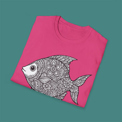 Intricate Mandala Fish Unisex T-Shirt