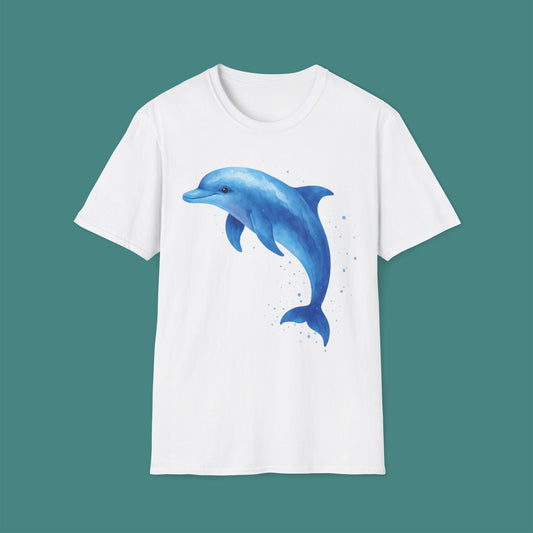 Watercolor Splash Dolphin Unisex T-Shirt