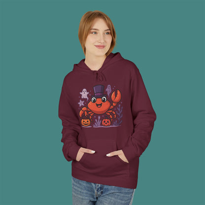 Halloween Crab Fleece Unisex Hoodie