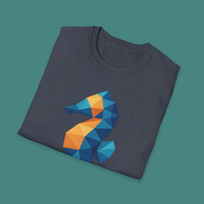 Geometric Polygon Seahorse Unisex T-Shirt