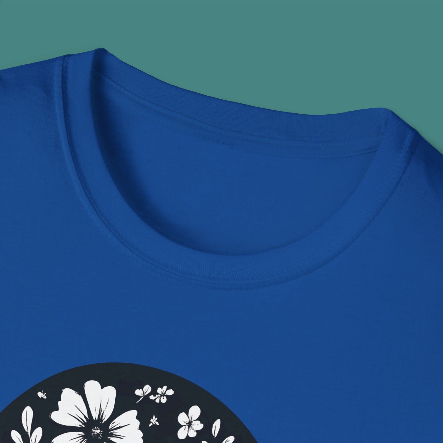 Floral Jellyfish Silhouette Unisex T-Shirt