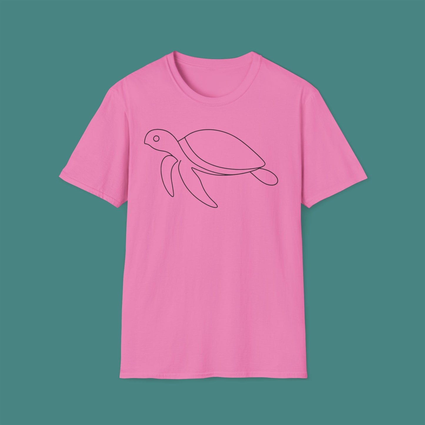 Minimalist Line Art Turtle Unisex T-Shirt