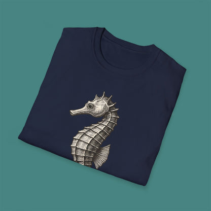 Vintage Etching Seahorse Unisex T-Shirt